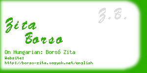 zita borso business card